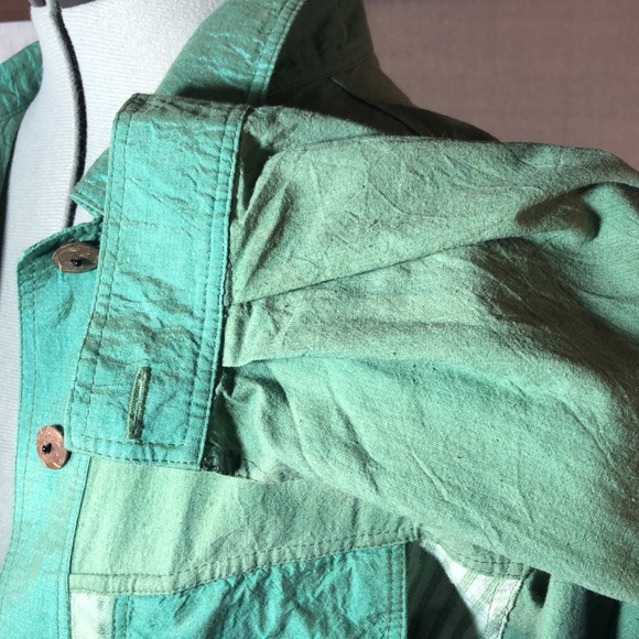 Nadya Green patchwork jacket that is jeans style/lots of pockets/XS - Picture 14 of 17